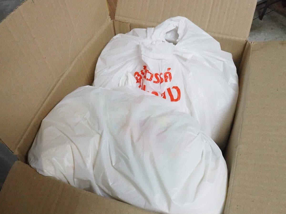 ถุงบะหมี่ตั้งเปงฮงมัดปากถุงเรียบร้อย