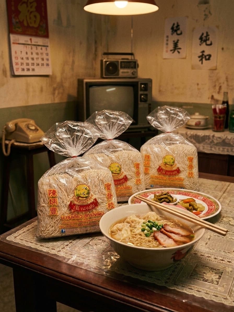 เส้นบะหมี่ตั้งเปงฮง เกรดไข่ล้วน น้ำหนัก 1500 กรัม 373 บาท ค่าจัดส่งฟรี จากโรงงานตั้งเปงฮง